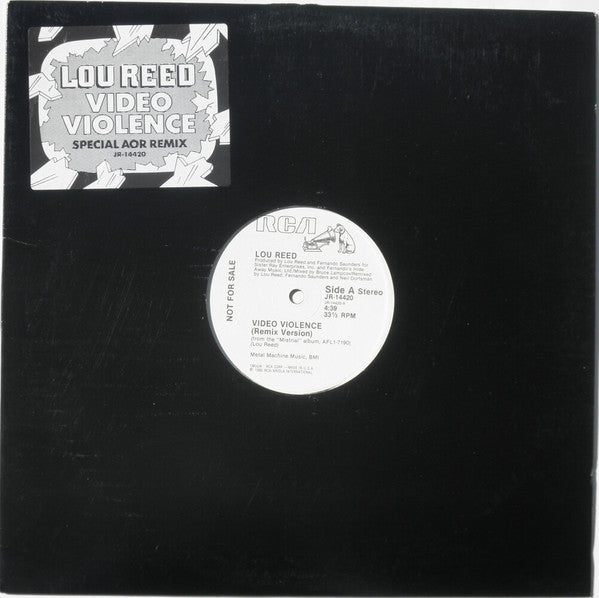 Lou Reed : Video Violence (12", Single, Promo)