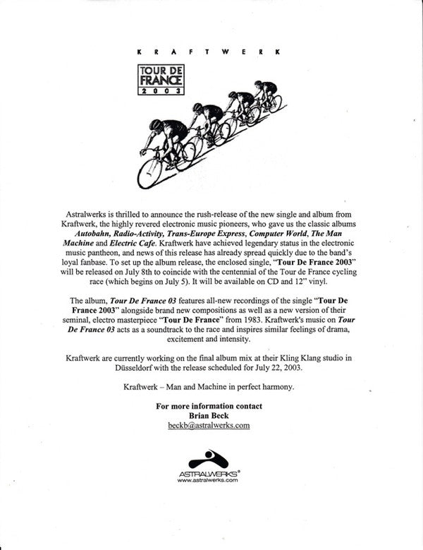Kraftwerk : Tour De France 2003 (12")