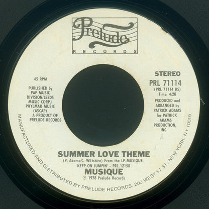 Musique : Keep On Jumpin' / Summer Love Theme (7", Single, Promo, Styrene)