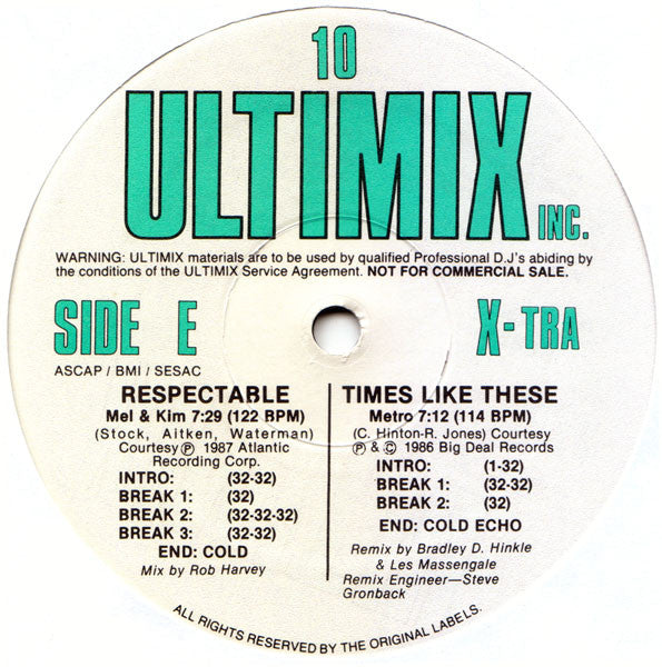 Various : Ultimix 10 (3x12", Comp, Promo)