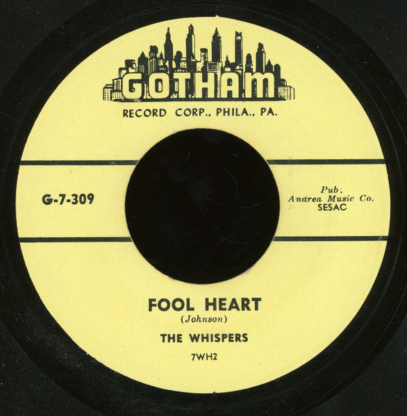The Whispers (4) : Don't Fool With Lizzie / Fool Heart (7", RE, Unofficial)