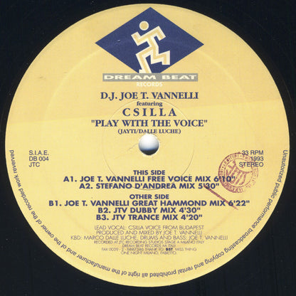 Joe T. Vannelli Featuring Csilla : Play With The Voice (12")