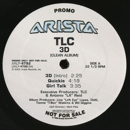TLC : 3D (Clean Album) (2xLP, Album, Promo)