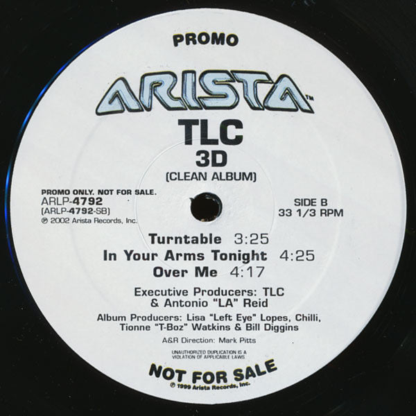 TLC : 3D (Clean Album) (2xLP, Album, Promo)