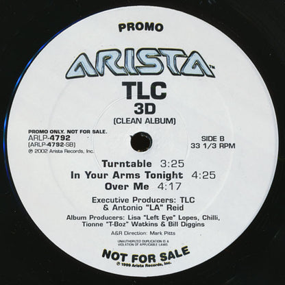 TLC : 3D (Clean Album) (2xLP, Album, Promo)