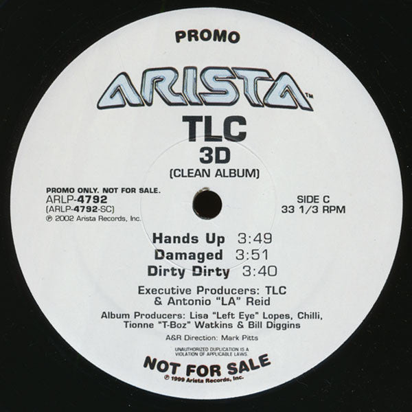TLC : 3D (Clean Album) (2xLP, Album, Promo)
