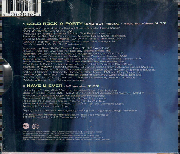 MC Lyte : Cold Rock A Party (Bad Boy Remix) (CD, Single)