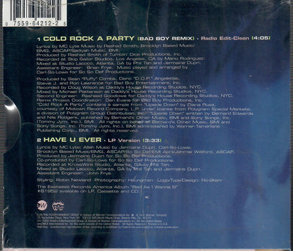 MC Lyte : Cold Rock A Party (Bad Boy Remix) (CD, Single)