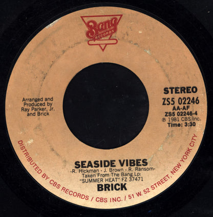 Brick : Sweat (Til You Get Wet) (7", Single, Styrene, Ter)
