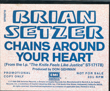 Brian Setzer : Chains Around Your Heart (12", Promo)