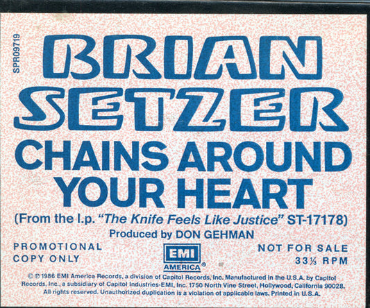 Brian Setzer : Chains Around Your Heart (12", Promo)