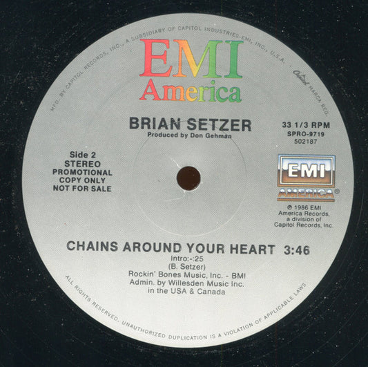 Brian Setzer : Chains Around Your Heart (12", Promo)