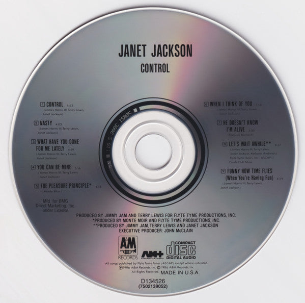 Janet Jackson : Control (CD, Album, Club, RE, PMD)