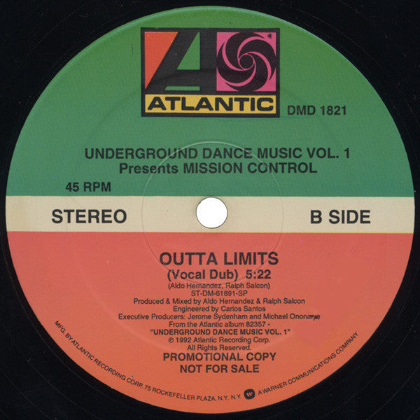Mission Control : Outta Limits (12", Promo)