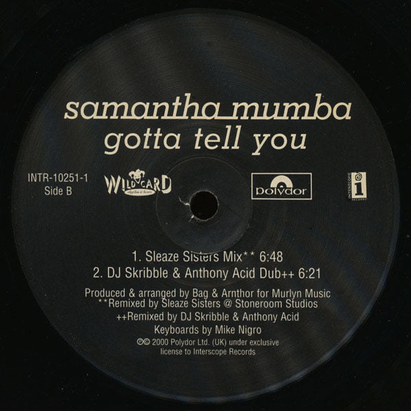 Samantha Mumba : Gotta Tell You (12", Single, Promo)