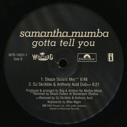Samantha Mumba : Gotta Tell You (12", Single, Promo)