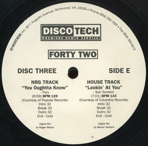 Various : DiscoTech FortyTwo (3x12", Comp, Promo)