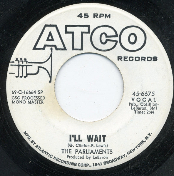 The Parliaments : A New Day Begins / I'll Wait (7", Single, Promo)