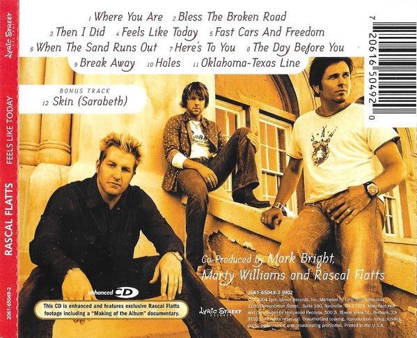 Rascal Flatts : Feels Like Today (CD, Album, Enh, RP)