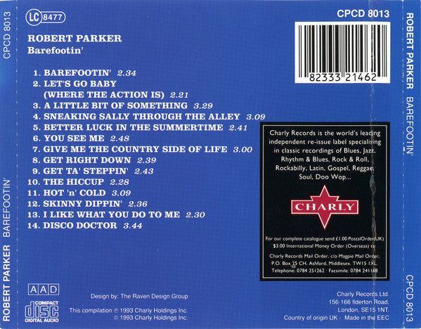 Robert Parker : Barefootin' (CD, Comp)
