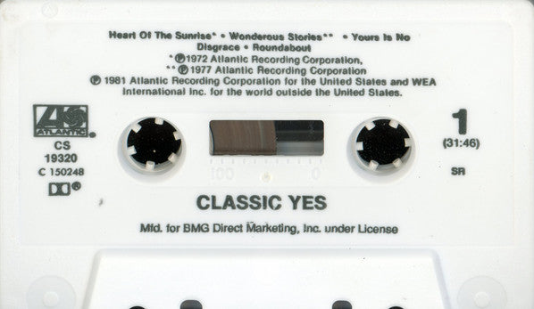 Yes : Classic Yes (Cass, Comp, Club, RCA)