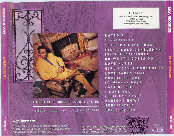 Ralph Tresvant : Ralph Tresvant (CD, Album, Club)