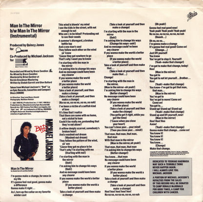Michael Jackson : Man In The Mirror (7", Single, Promo, Styrene)