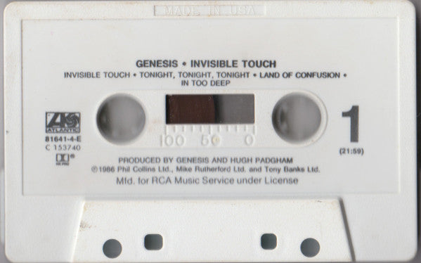 Genesis : Invisible Touch (Cass, Album, Club)