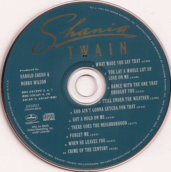 Shania Twain : Shania Twain (CD, Album, Club)