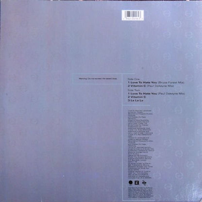 Erasure : Love To Hate You (12", Maxi)
