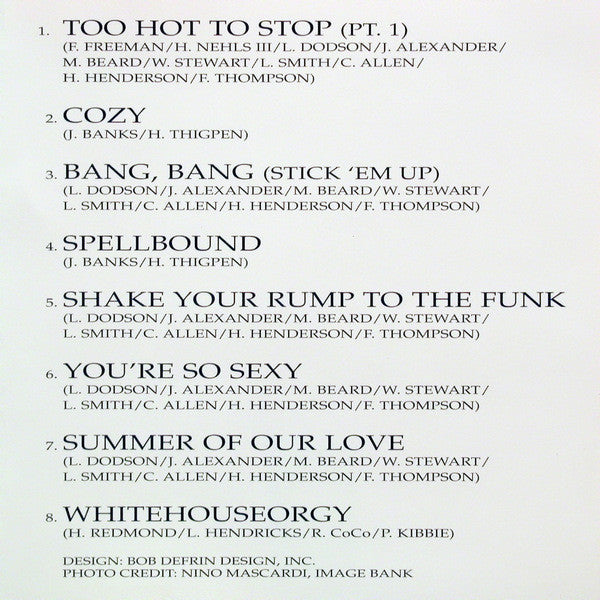 Bar-Kays : Too Hot To Stop (CD, Album, RM)
