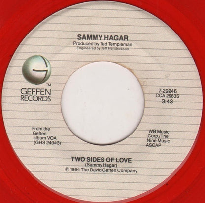 Sammy Hagar : Two Sides Of Love (7", Single, Red)