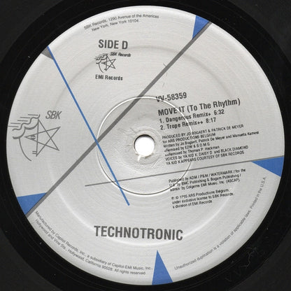 Technotronic Featuring Ya Kid K : Move It (To The Rhythm) (2x12")