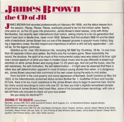 James Brown : The CD Of JB (Sex Machine And Other Soul Classics) (CD, Comp, RM)