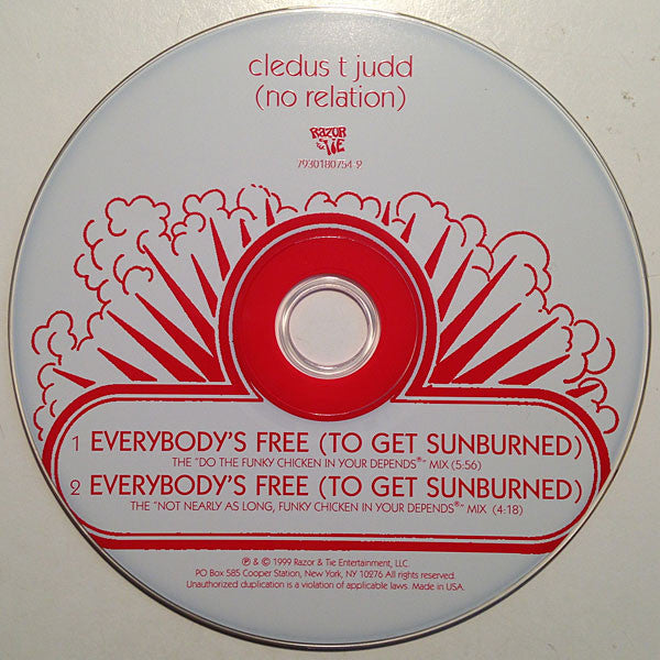 Cledus T Judd (No Relation)* : Everybody's Free (To Get Sunburned) (CD, Single)