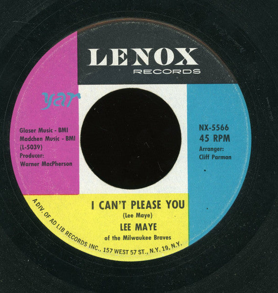 Arthur Lee Maye : Half Way (Out Of Love With You) / I Can't Please You (7")