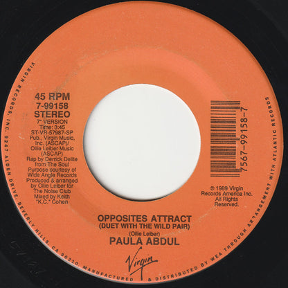 Paula Abdul Duet With The Wild Pair : Opposites Attract (7", Single)