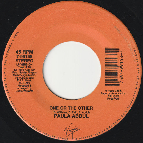 Paula Abdul Duet With The Wild Pair : Opposites Attract (7", Single)