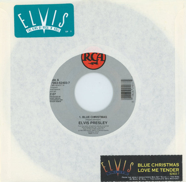Elvis Presley : Blue Christmas (7", Single, RM)