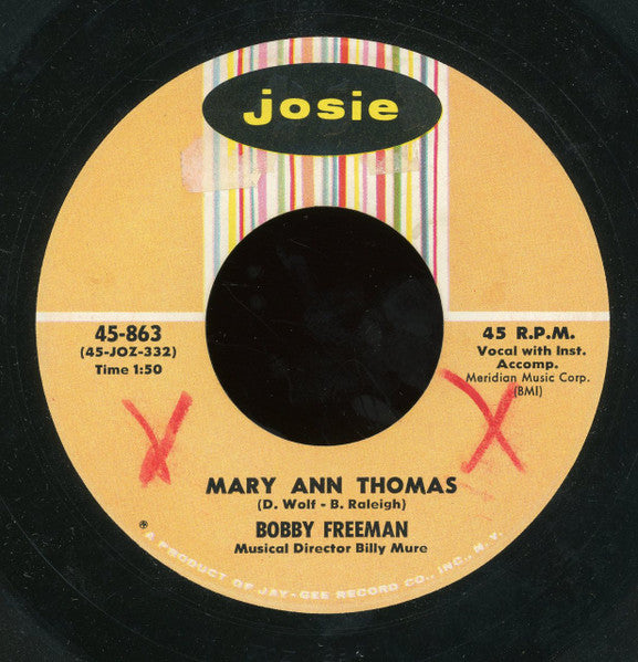Bobby Freeman : Love Me / Mary Ann Thomas (7")