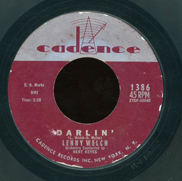 Lenny Welch : Darlin' / Three-Handed Woman (7", Single, Styrene)