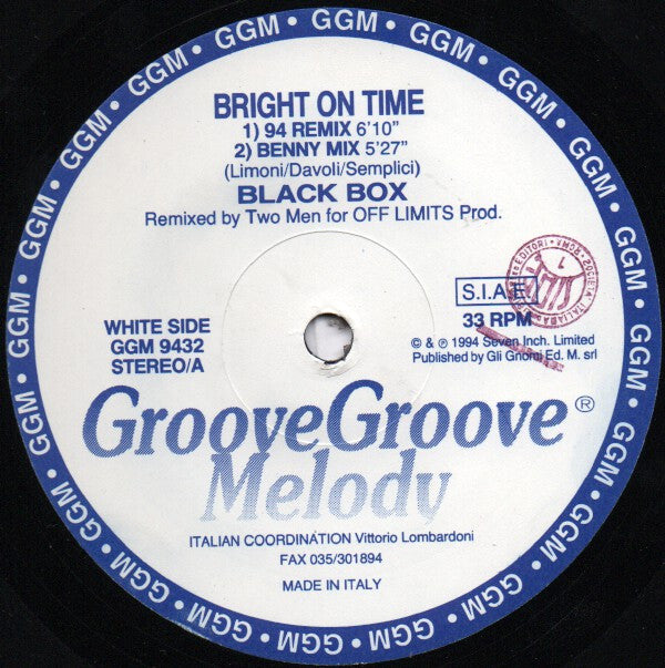 Black Box : Bright On Time (94 Remixes) (12")