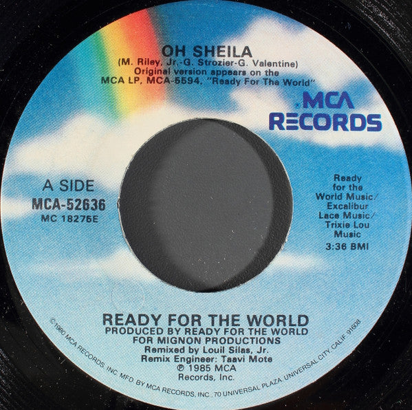 Ready For The World : Oh Sheila (7", Single, Glo)