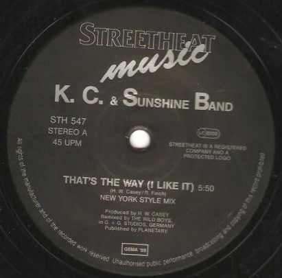 KC & The Sunshine Band : That's The Way I Like It (Special Limited Edition Remix) (12", Ltd)