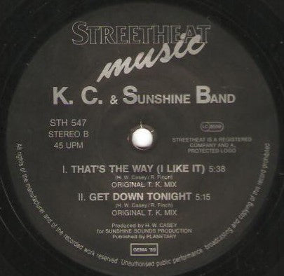 KC & The Sunshine Band : That's The Way I Like It (Special Limited Edition Remix) (12", Ltd)