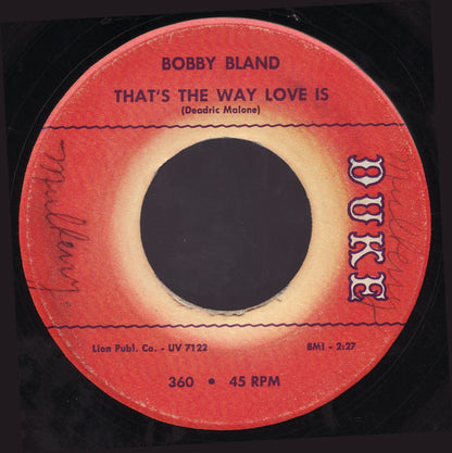Bobby Bland : Call On Me / That's The Way Love Is (7")
