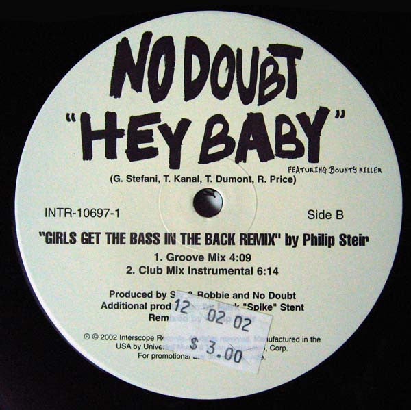 No Doubt : Hey Baby (12", Promo)