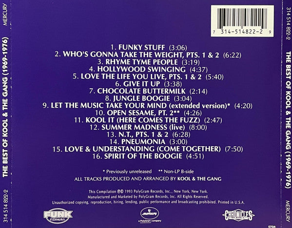 Kool & The Gang : The Best Of Kool And The Gang (1969 - 1976) (CD, Comp)