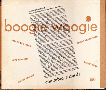 Various : Boogie Woogie (4xShellac, 10", Album, Comp)