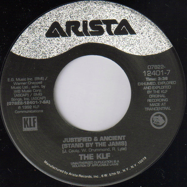 The KLF : Justified & Ancient (7", Single)